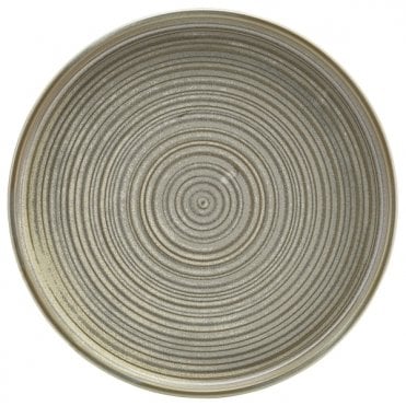 Terra Porcelain Matt Grey Low Presentation Plate 25cm | Box of 6