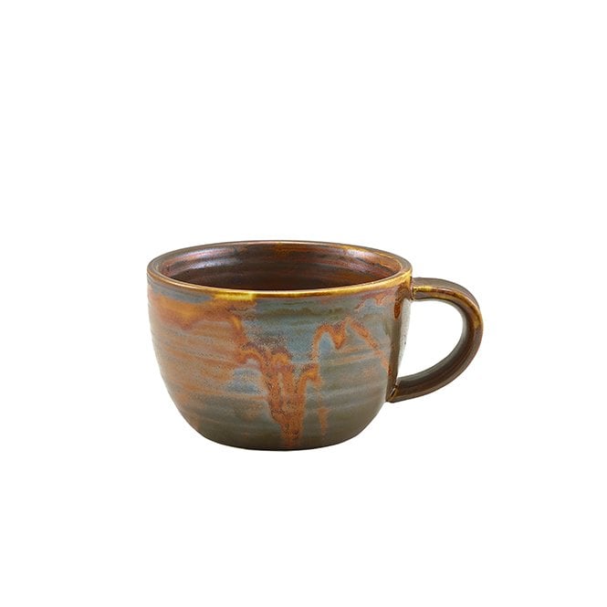 Genware Terra Porcelain Rustic Copper Coffee Cup 28.5cl/ 10oz | Box of 6