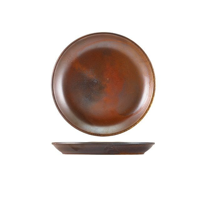 Genware Terra Porcelain Rustic Copper Coupe Plate 19cm | Box of 6