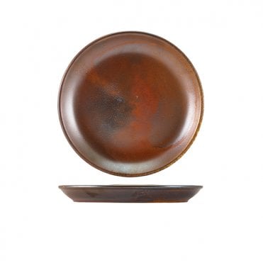 Terra Porcelain Rustic Copper Coupe Plate 19cm | Box of 6