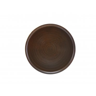 Terra Porcelain Rustic Copper Low Presentation Plate 25cm | Box of 6
