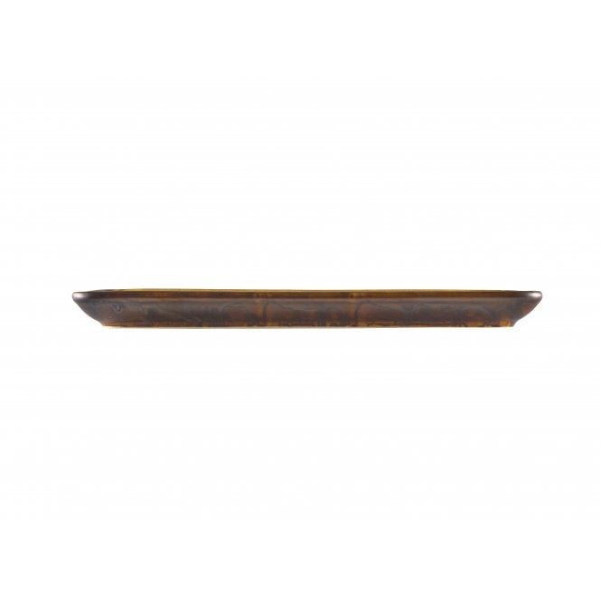 Genware Terra Porcelain Rustic Copper Narrow Rectangular Platter 31 x 14cm | Box of 6