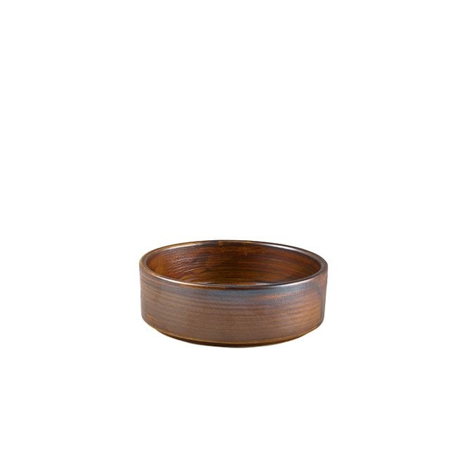 Genware Terra Porcelain Rustic Copper Presentation Bowl 13cm | Box of 6