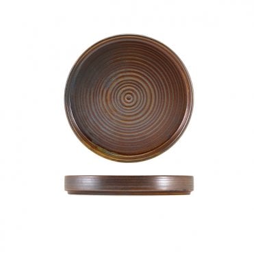 Terra Porcelain Rustic Copper Presentation Plate 18cm | Box of 6