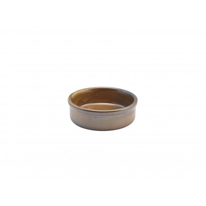 Genware Terra Porcelain Rustic Copper Tapas Dish 10cm | Box of 12
