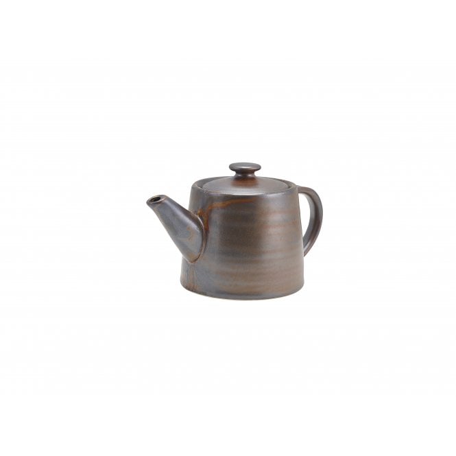 Genware Terra Porcelain Rustic Copper Teapot 50cl/ 17.6oz | Box of 6