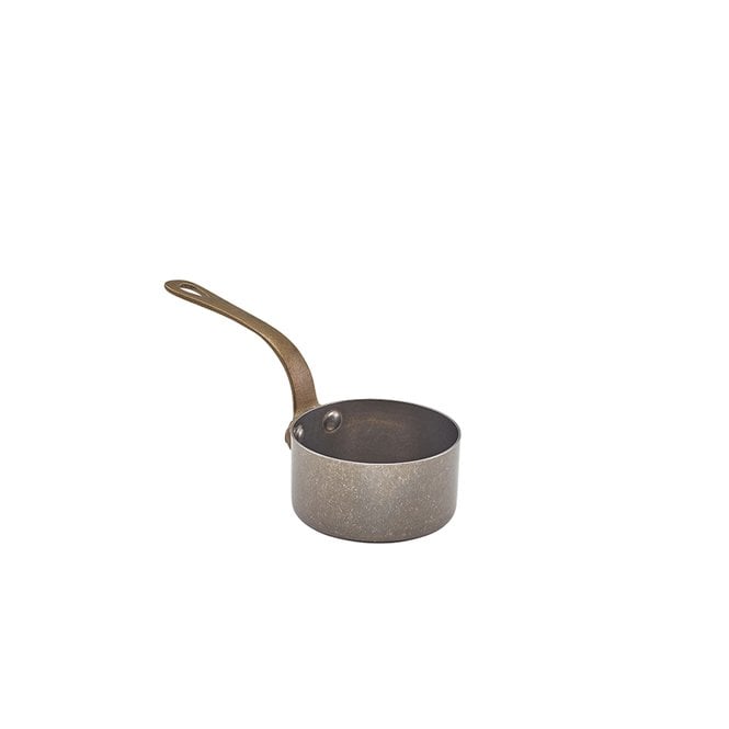 Genware  Vintage Steel Mini Sauce Pan 7 x 3.75cm | Box of 6