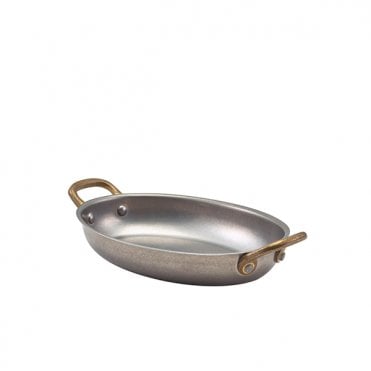 GenWare Vintage Steel Oval Dish 18.5 x 13.5cm | Box of 6