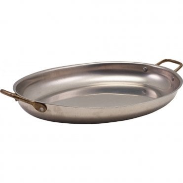 GenWare Vintage Steel Oval Dish 37.5 x 26cm | Box of 3