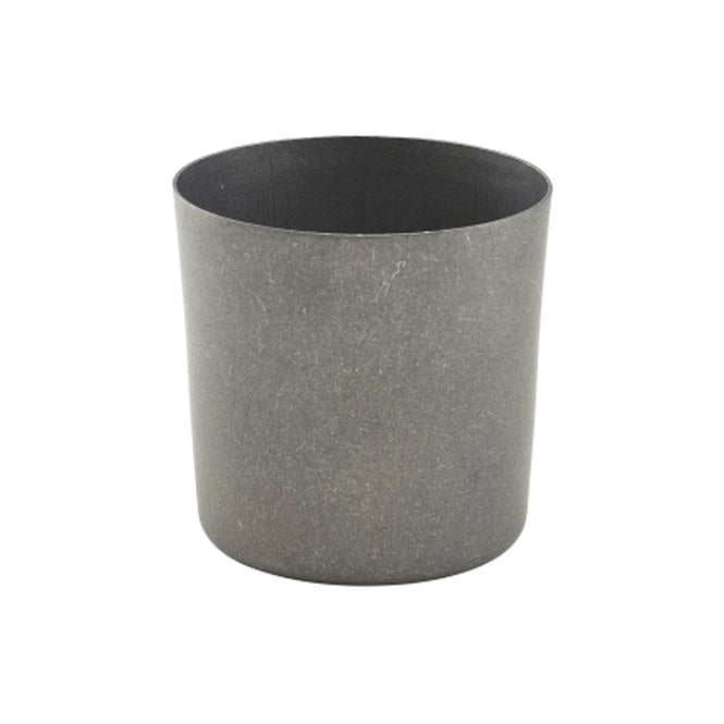 Genware  Vintage Steel Serving Cup 8.5 x 8.5cm | Box of 12