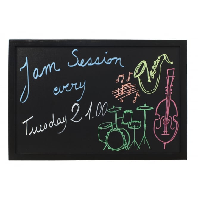 Genware Wall Chalk Board 40 x 60cm  Black