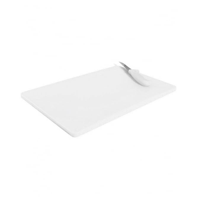 Genware  White High Density Chopping Board 18 x 12 x 0.5