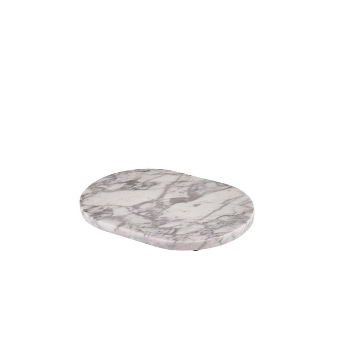 Genware White Marble Oval Platter 25x17cm