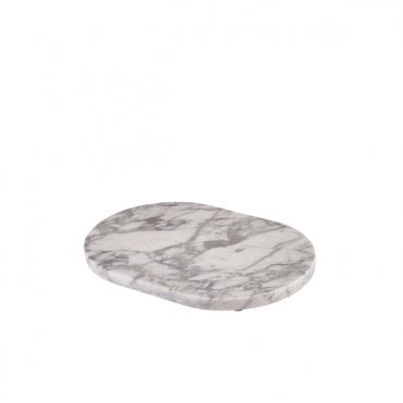 White Marble Oval Platter 25x17cm