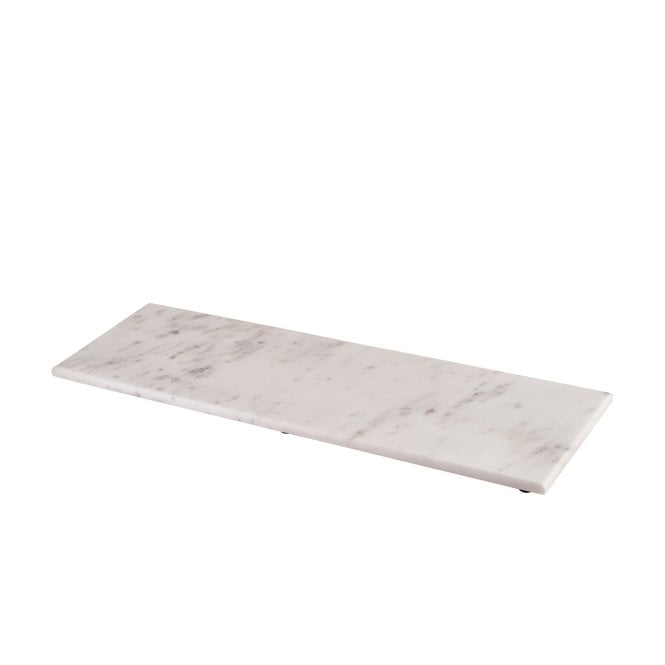 Genware White Marble Platter 53x16cm GN 2/4