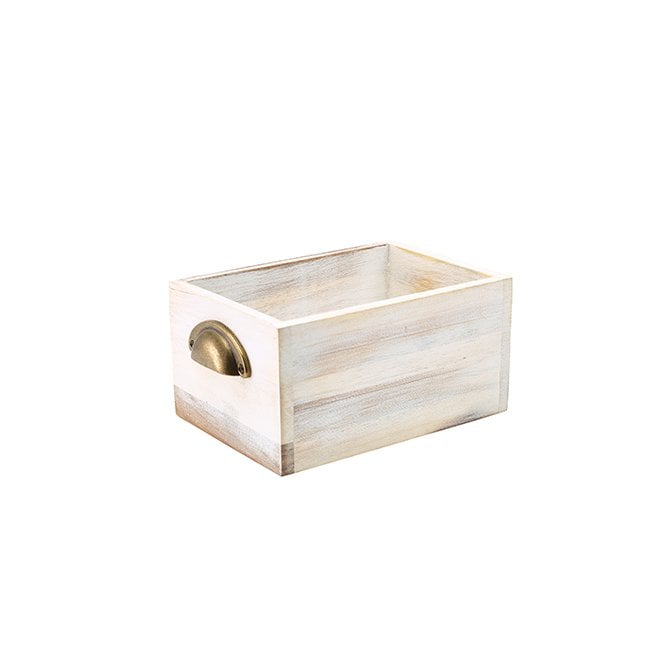 Genware  White Wash Acacia Wood Display Drawer 21.5 x 15 x 11cm