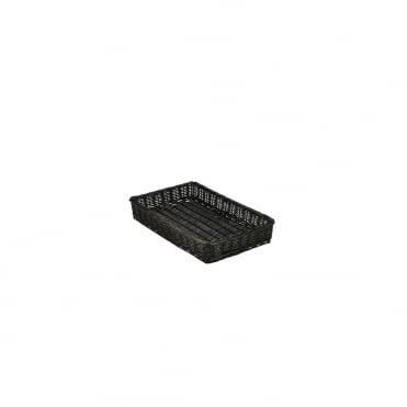 Wicker Display Basket Black 46X30X8cm