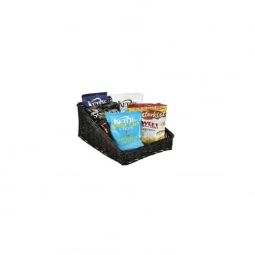 Wicker Display Basket Black 46X36X20cm