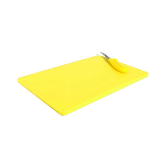 Genware  Yellow High Density Chopping Board 18 x 12 x 0.5