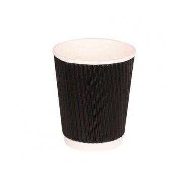 Black Triple Wall Ripple Cups 8oz | Box of 500