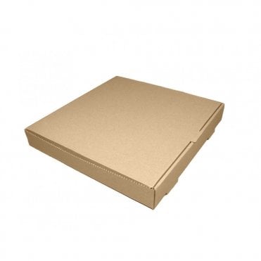 Flute Brown Plain Pizza Carton 12" | Box of 100