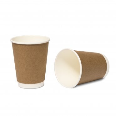 Kraft Double Wall Hot Cup 12oz | Box of 500