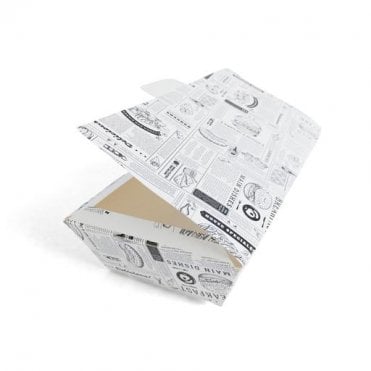 Newspaper Print Food Box | Box of 150
