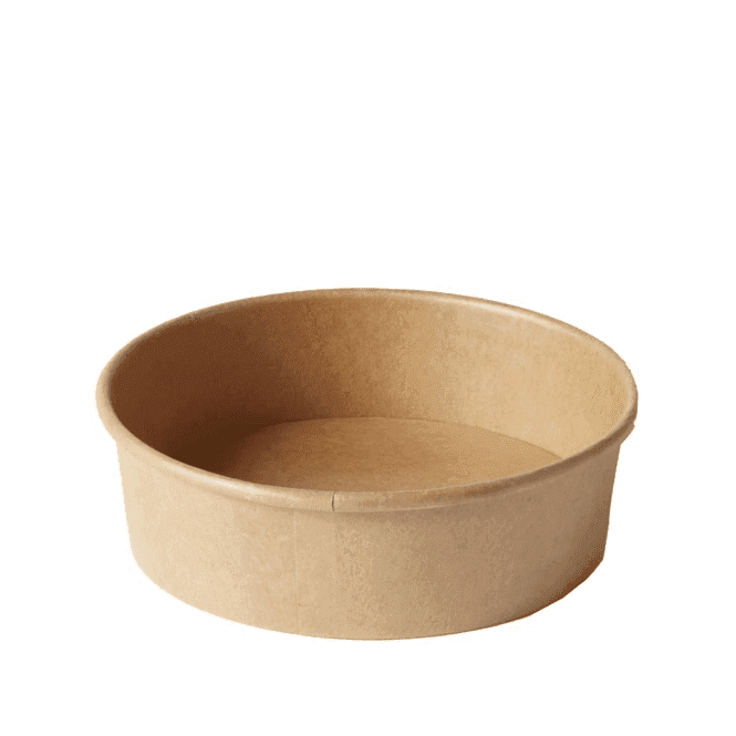 Green Planet Salad Bowl Round Paper (500ml/17oz) Kraft | Box of 300