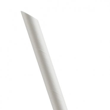 White Bubble Tea Paper Straw 200x12mm | Box of 1200