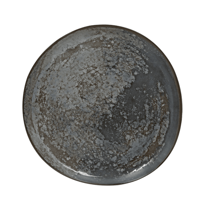 Güral Dark Moon Pebble Coupe Plate 30cm | Box of 6