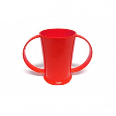 2 Handled Graduated Beaker Polycarb Red | BOX OF 6