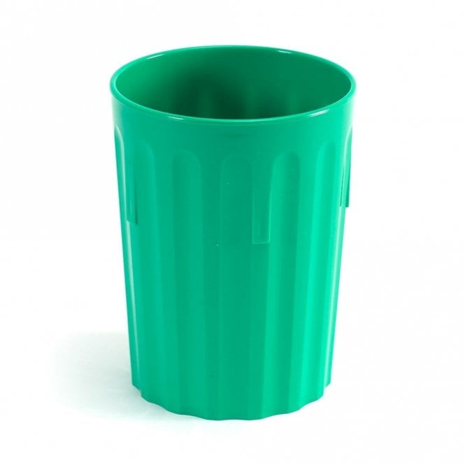 Harfield Emerald Green Polycarb Plastic Fluted Tumbler 250ml | BOX OF 6