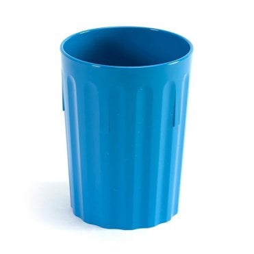 Medium Blue Polycarb Plastic Fluted Tumbler 250ml | BOX OF 6