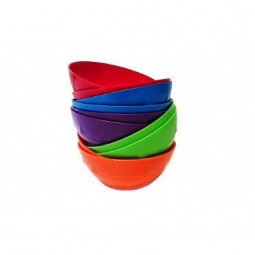 Rainbow Polycarb 12cm Bowl | Box of 10 | BOX OF 6