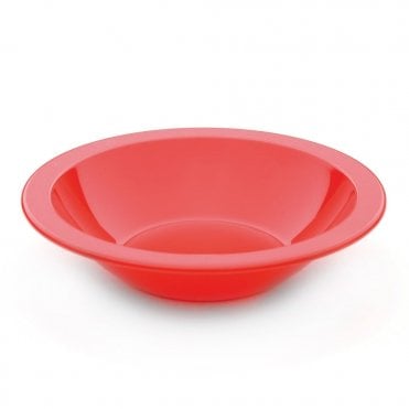Red Polycarb 17.3cm Narrow Rimmed Bowl | BOX OF 6