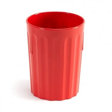 Red Polycarb Plastic Fluted Tumbler 250ml | BOX OF 6