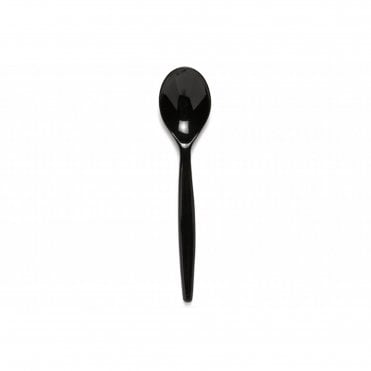 Standard Polycarb Dessert Spoon Black | BOX OF 6