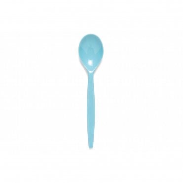 Standard Polycarb Dessert Spoon Summer Blue | BOX OF 6