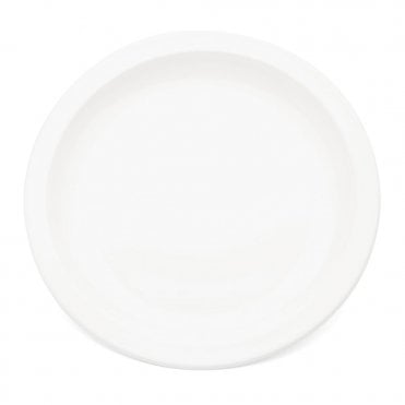 White Polycarb Narrow Rimmed 23cm Plate | BOX OF 6
