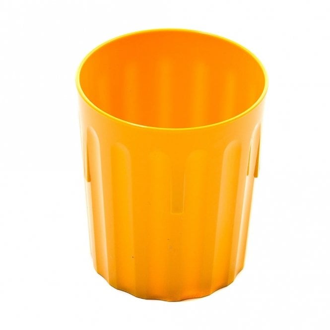 Harfield Yellow Polycarb Plastic Fluted Tumbler 220ml | BOX OF 6