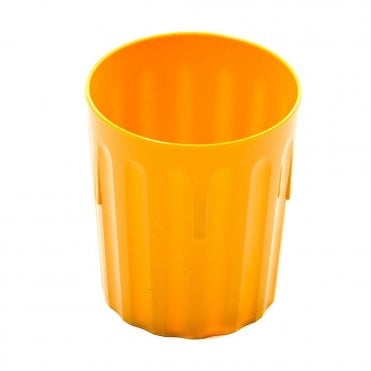Yellow Polycarb Plastic Fluted Tumbler 220ml | BOX OF 6