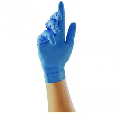 Blue Nitrile Powder Free Gloves Small | Box of 100