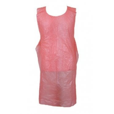 Red Plastic Aprons Flat Packed | Pack of 1000
