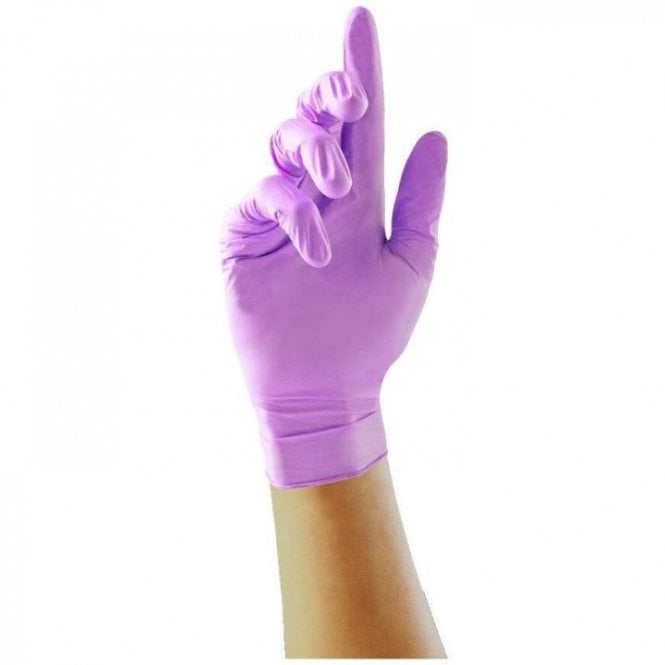 IG Healthcare Violet Nitrile Powder Free Gloves Medium | Box of 100