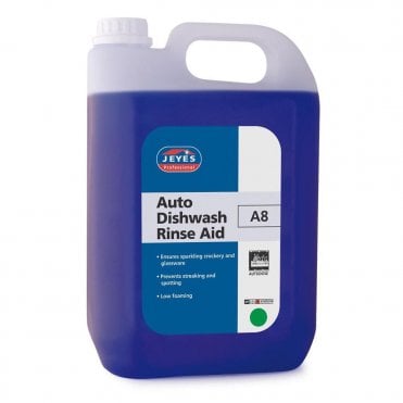 A8 Dishwasher Rinse Aid 5L  | Case of 2