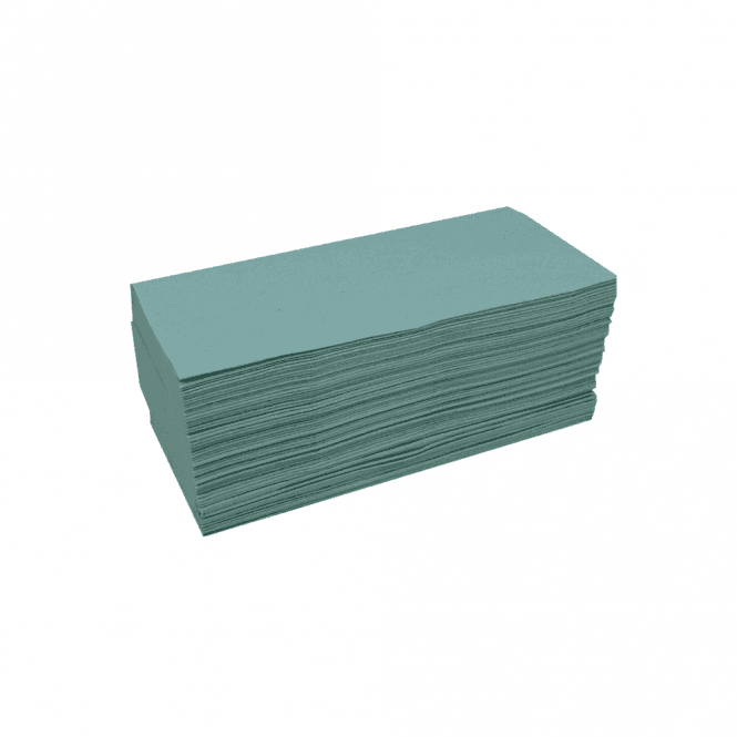 Katrin Basic 1 Ply Hand Towel Zig Zag - Green | 1x5000