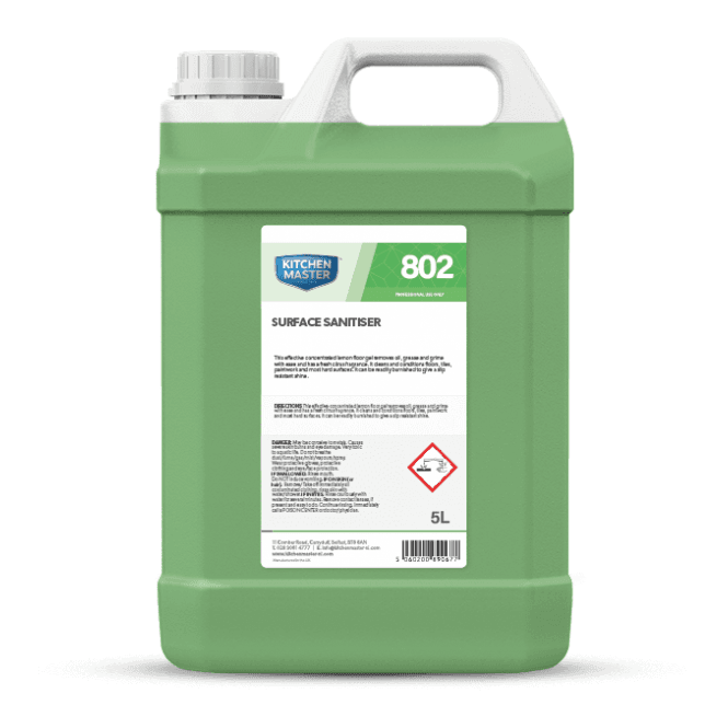 Kitchenmaster 802 Surface Sanitiser | 4x2Ltr
