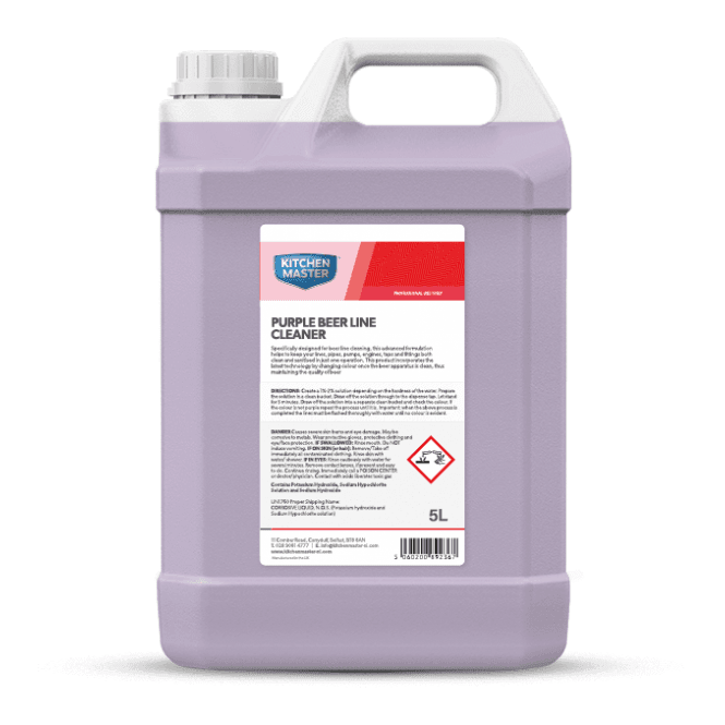 Kitchenmaster Beerline Cleaner With Purple Indicator | 2x5Ltr