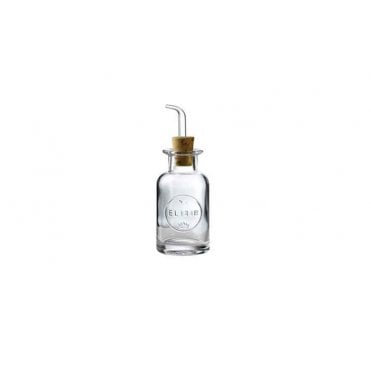 No.2 Round Mini Bottle with Glass pourer & Natural Cork Stopper 3.5oz (10cl) | Box of 24
