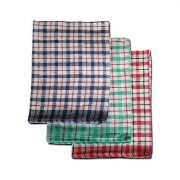 Tea Towels Checked Pattern | Box of 10